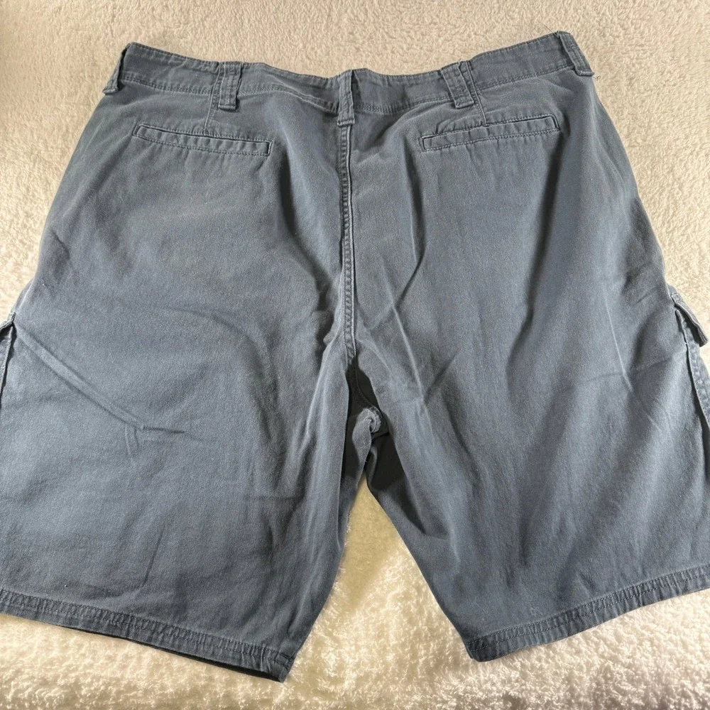 Wrangler‎ Baggy Cargo Shorts Blue Navy Pockets Size 40 9